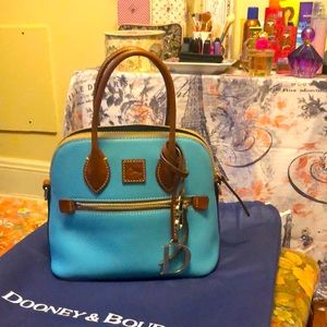 Dooney and Bourke sky blue small domed satchel